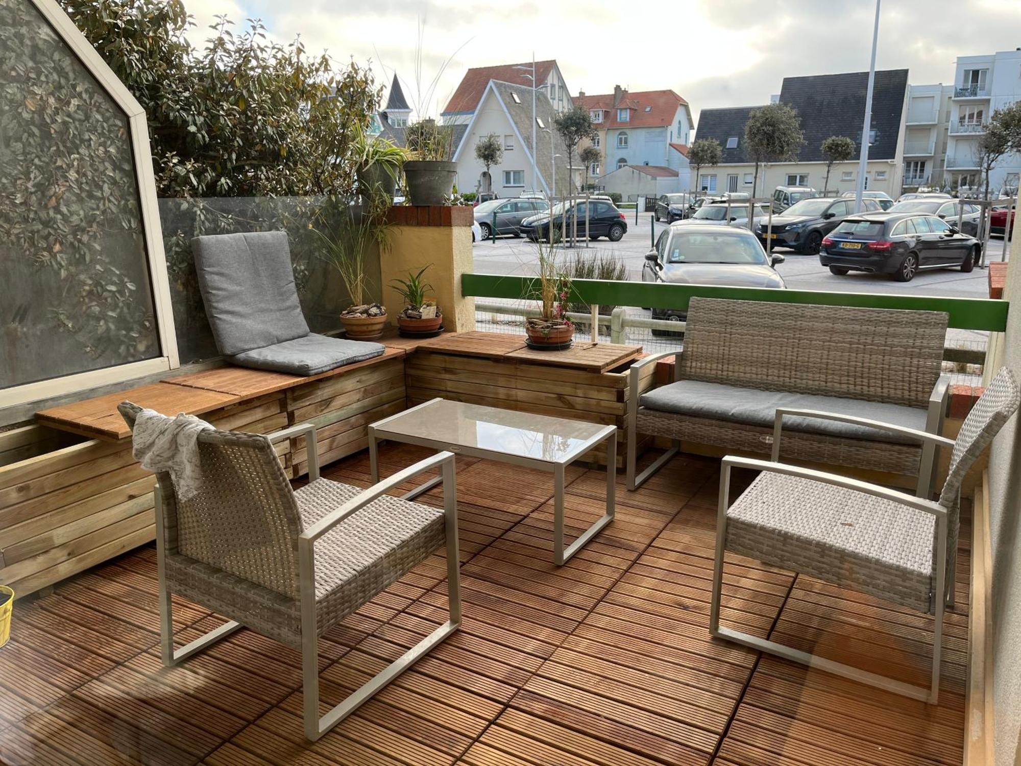 Agreable Appartement Et Terrasse A 2 Pas De La Mer ヴィムルー エクステリア 写真